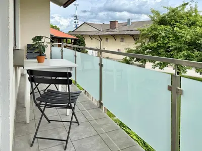 Ein Balkon oder eine Terrasse in der Unterkunft Ferienwohnung Sonnenblick