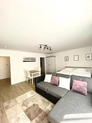 Ein Sitzbereich in der Unterkunft Komfortable Wohnung in zentraler Lage