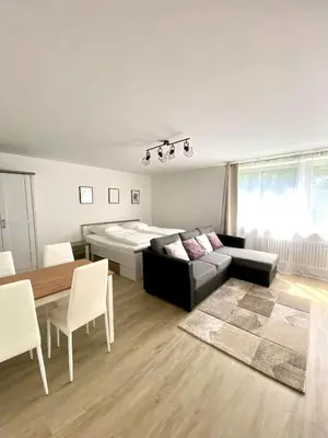 Ein Sitzbereich in der Unterkunft Komfortable Wohnung in zentraler Lage