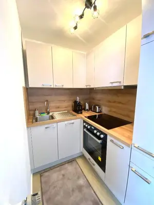 Küche/Küchenzeile in der Unterkunft Komfortable Wohnung in zentraler Lage