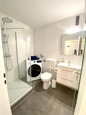 Ein Badezimmer in der Unterkunft Komfortable Wohnung in zentraler Lage