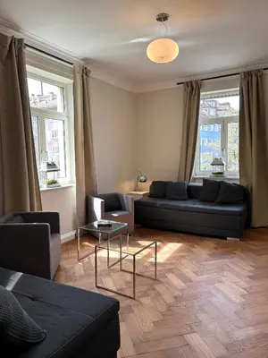 Ein Sitzbereich in der Unterkunft Welcome Künstlerflair