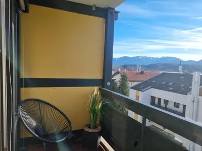 Ein allgemeiner Bergblick oder ein Berglick von der Ferienwohnung aus