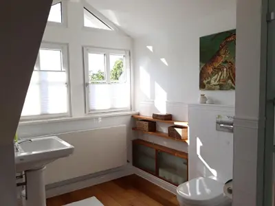 Ein Badezimmer in der Unterkunft Apartment Schreyegg