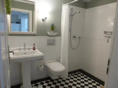 Ein Badezimmer in der Unterkunft Apartment Schreyegg