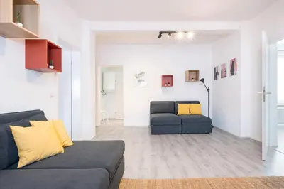 Ein Sitzbereich in der Unterkunft Top floor apartment next to Marienplatz