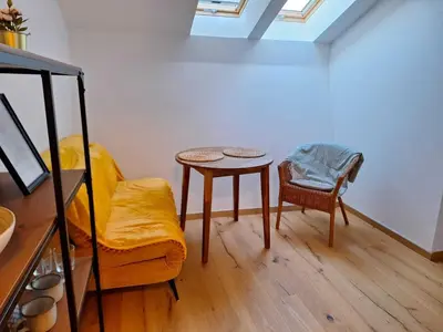 Ein Sitzbereich in der Unterkunft Ferien-Loft Resi II - Infrarotsauna