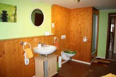 Ein Badezimmer in der Unterkunft Michlhof