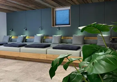 Ein Sitzbereich in der Unterkunft Hotel und Landgasthof Zachschuster