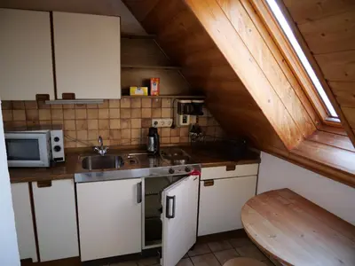 Küche/Küchenzeile in der Unterkunft Ferienwohnung in Weichs