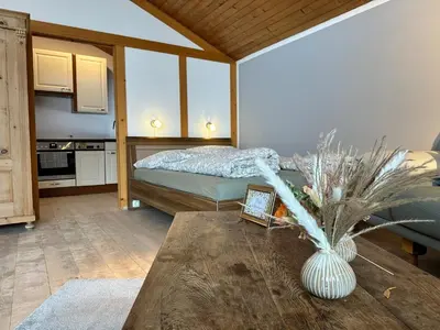 Ein Bett oder Betten in einem Zimmer der Unterkunft Appartement Hochwildfeuerberg