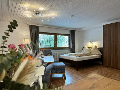 Ein Bett oder Betten in einem Zimmer der Unterkunft Appartement Tegelberg