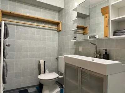 Ein Badezimmer in der Unterkunft Appartement Tegelberg