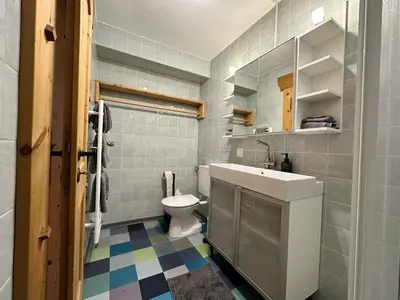 Ein Badezimmer in der Unterkunft Appartement Tegelberg