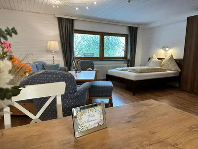Ein Bett oder Betten in einem Zimmer der Unterkunft Appartement Tegelberg