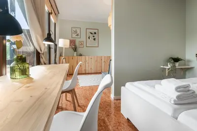 Ein Sitzbereich in der Unterkunft Flatista Homes - Penthouse with Rooftop Gym