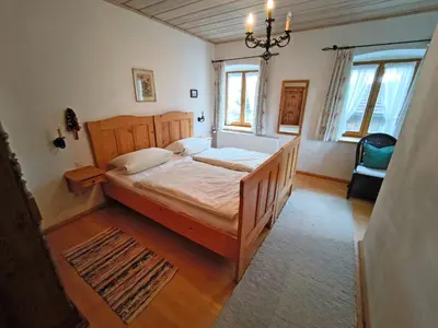 Ein Bett oder Betten in einem Zimmer der Unterkunft Bauernhof Geigerhof