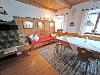 Ein Sitzbereich in der Unterkunft Bauernhof Geigerhof