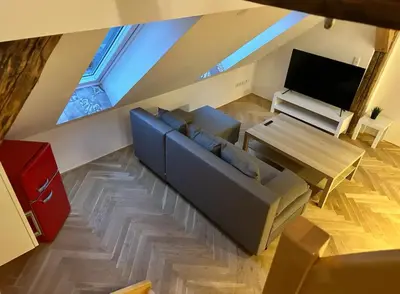 TV/Unterhaltungsangebot in der Unterkunft Exklusive Maisonetten Wohnung mit Gartenzugang