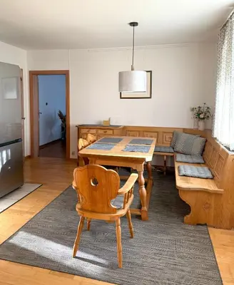 Küche/Küchenzeile in der Unterkunft Ferienwohnung Gartenblick