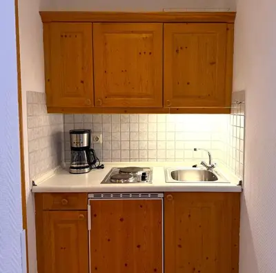 Küche/Küchenzeile in der Unterkunft Fackler Apartments