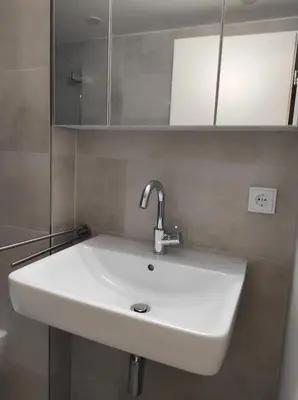 Ein Badezimmer in der Unterkunft FeWo Garmisch