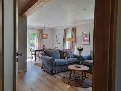 Ein Sitzbereich in der Unterkunft Boutique Ferienhaus Chiemsee