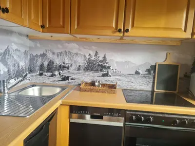 Küche/Küchenzeile in der Unterkunft Apartment Bergliebe