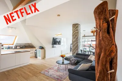 Küche/Küchenzeile in der Unterkunft DreamStay Augsburg Traum Penthouse Göggingen