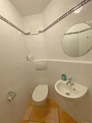 Ein Badezimmer in der Unterkunft Alpspitzblick