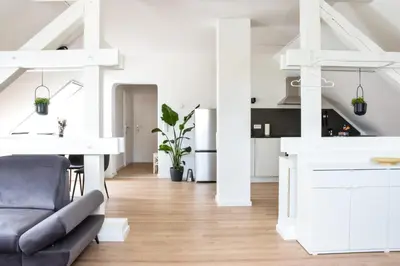Küche/Küchenzeile in der Unterkunft stycoz - Modernes Loft - 60 m2 - Küche - Parken