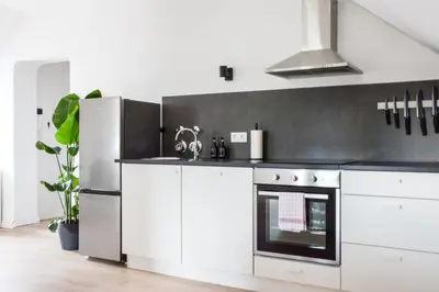 Küche/Küchenzeile in der Unterkunft stycoz - Modernes Loft - 60 m2 - Küche - Parken