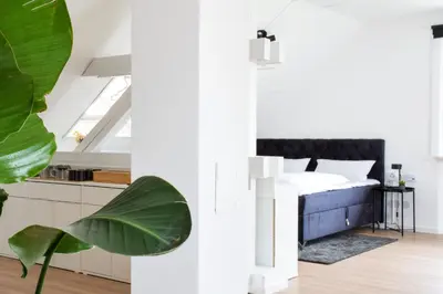 Ein Sitzbereich in der Unterkunft stycoz - Modernes Loft - 60 m2 - Küche - Parken