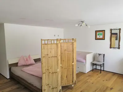 Ein Bett oder Betten in einem Zimmer der Unterkunft Sonnenhaus