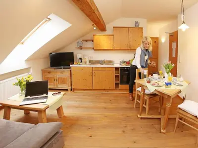 Küche/Küchenzeile in der Unterkunft Ferienwohnung Lechner
