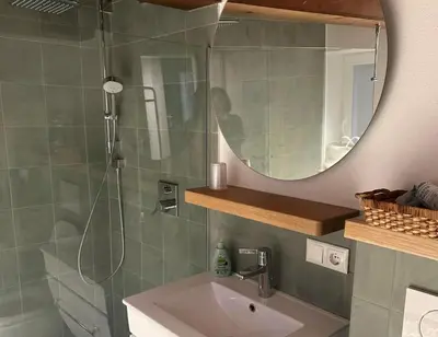 Ein Badezimmer in der Unterkunft Fischerhaus Hermine
