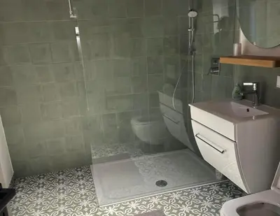 Ein Badezimmer in der Unterkunft Fischerhaus Hermine