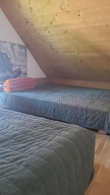 Ein Bett oder Betten in einem Zimmer der Unterkunft Fischerhaus Hermine