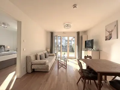 Ein Sitzbereich in der Unterkunft Bergblick