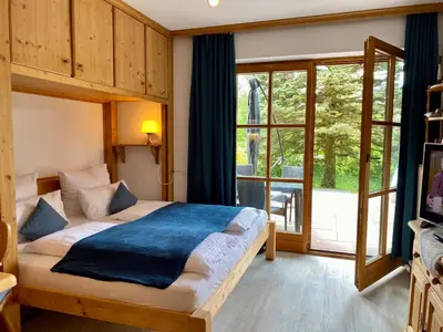 Ein Bett oder Betten in einem Zimmer der Unterkunft FeWo Rottachbrücke