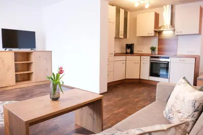 Küche/Küchenzeile in der Unterkunft Ferienwohnung beim Binder