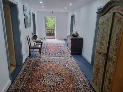 Ein Sitzbereich in der Unterkunft Pension Inntalhof