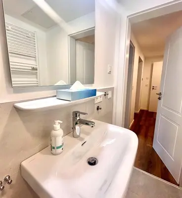 Ein Badezimmer in der Unterkunft Ferienwohnung 