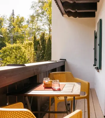 Ein Balkon oder eine Terrasse in der Unterkunft Haus Herzogstand - Ferienwohnungen in Kochel am See