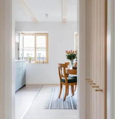 Ein Sitzbereich in der Unterkunft Haus Herzogstand - Ferienwohnungen in Kochel am See