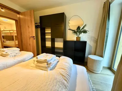 Ein Bett oder Betten in einem Zimmer der Unterkunft Ferienhaus 