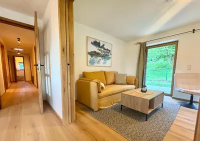 Ein Sitzbereich in der Unterkunft Ferienhaus 