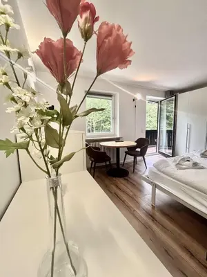Ein Bett oder Betten in einem Zimmer der Unterkunft Ferienwohnung 
