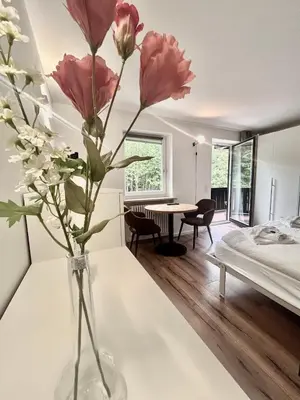 Ein Bett oder Betten in einem Zimmer der Unterkunft Ferienwohnung 
