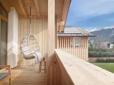 Ein allgemeiner Bergblick oder ein Berglick von der Ferienwohnung aus